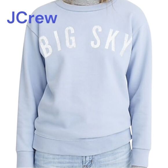 J.Crew Light Blue Big Sky' Sweatshirt - Picture 1 of 15